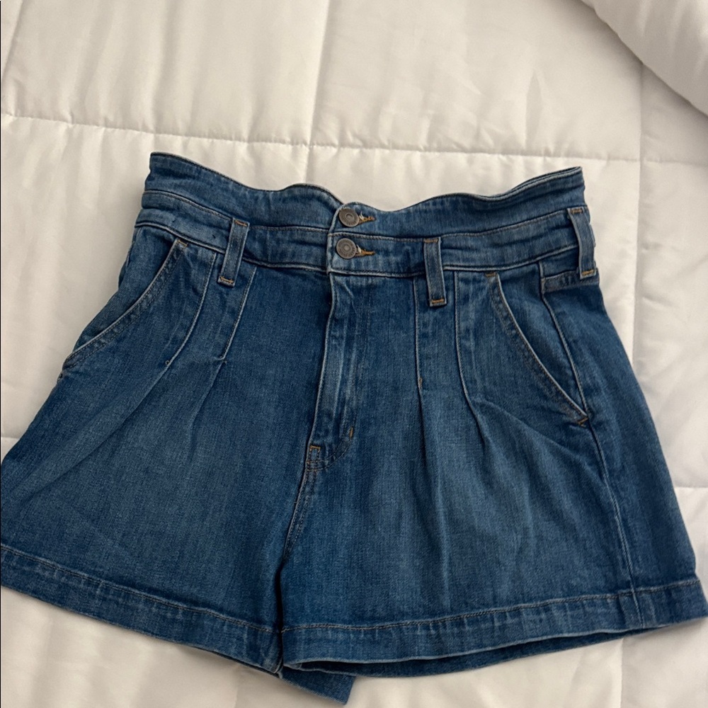 Veronica Beard Dark Blue Denim Jean Shorts